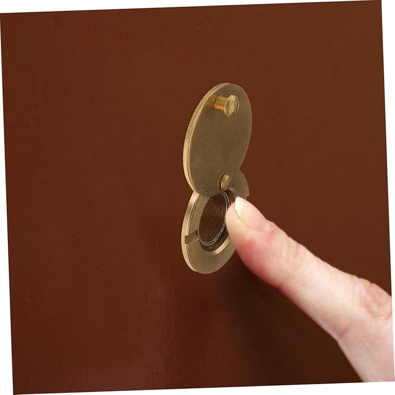 Wide View Copper Door Peephole Viewer Privacy Cover High Definition Lockproof - Image 2